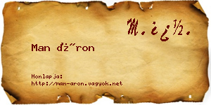 Man Áron névjegykártya